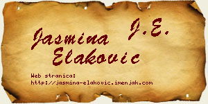 Jasmina Elaković vizit kartica